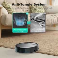 OMESER Robot Vacuum Cleaner and Mop Combo, 3000Pa 2-in-1 Robotic Vacuum with WiFi/App Control, Alexa & Google Assistant Compatible, Smart Pet Hair Vacuum for Hard Floors, Carpets & Rugs
