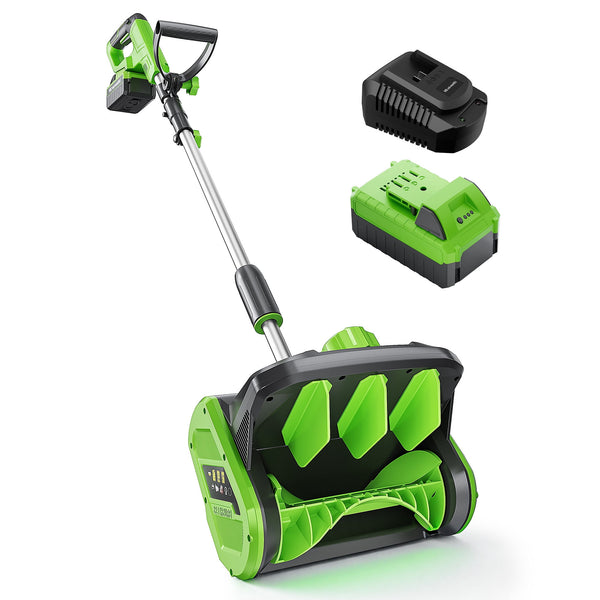 Vibekio 20V 12“ Electric Snow Shovel, Brushless Snow Blower，Battery Powered Snow Thrower