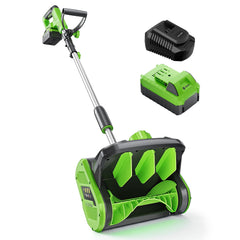 Vibekio 20V 12“ Electric Snow Shovel, Brushless Snow Blower，Battery Powered Snow Thrower