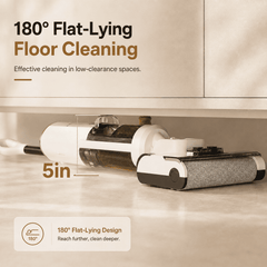 PrettyCare Wet Dry Vacuum Cleaner, Cordless Vacuum Mop with 20KPa Suction, 180° Lie-Flat Floor Washer, Self-Cleaning Hard Floor Cleaner, 40Min Runtime